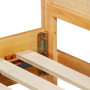 TOV Furniture Grappa Natural Wood & Raffia Bed - Coastal-Inspired Elegance for Serene Sleep and Relaxed Mornings King TOV-B54347