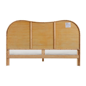 TOV Furniture Grappa Natural Wood & Raffia Bed - Coastal-Inspired Elegance for Serene Sleep and Relaxed Mornings King TOV-B54347