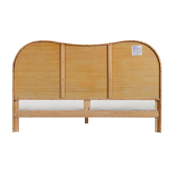 TOV Furniture Grappa Natural Wood & Raffia Bed - Coastal-Inspired Elegance for Serene Sleep and Relaxed Mornings King TOV-B54347