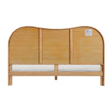 Grappa Natural Wood & Rattan King Bed TOV-B54347 TOV Furniture