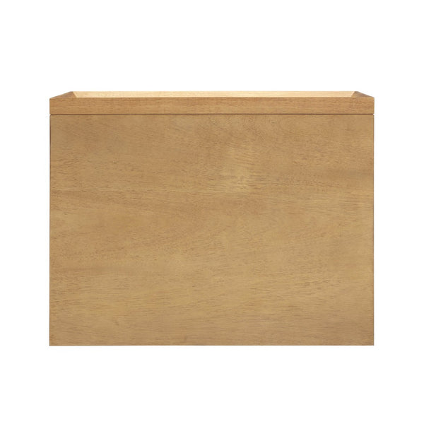 TOV Furniture Miles 22" Natural Wood Nightstand – Handcrafted, Sculptural Design with 2 Push-to-Open Drawers TOV-B54348