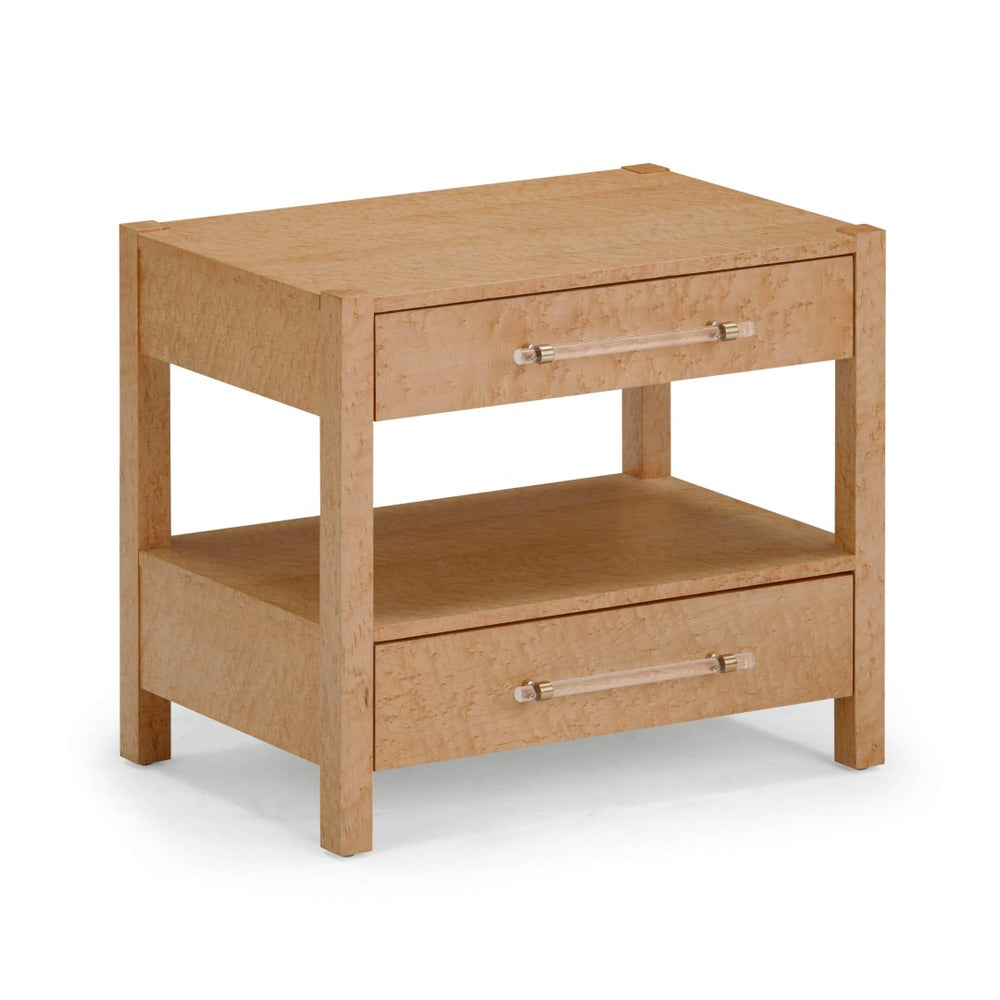 TOV Furniture Brandyss 26" Elegant Burl Nightstand with 2 Soft-Closing Drawers & Felt-Lined Storage Options TOV-B54371