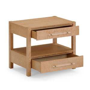 TOV Furniture Brandyss 26" Elegant Burl Nightstand with 2 Soft-Closing Drawers & Felt-Lined Storage Options TOV-B54371