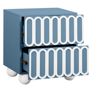 TOV Furniture Tori 23" 2-Drawer Nightstand - Stylish Motif with Soft-Close Drawers & Solid Wood Legs for Storage TOV-B54374