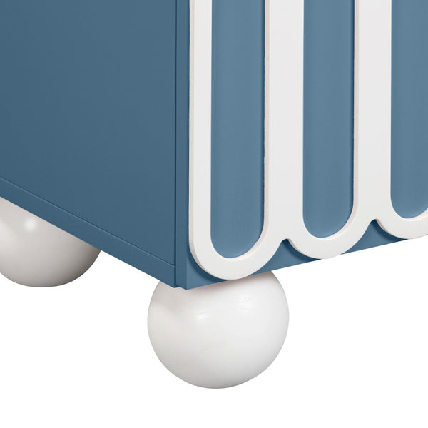 TOV Furniture Tori 23" 2-Drawer Nightstand - Stylish Motif with Soft-Close Drawers & Solid Wood Legs for Storage TOV-B54374