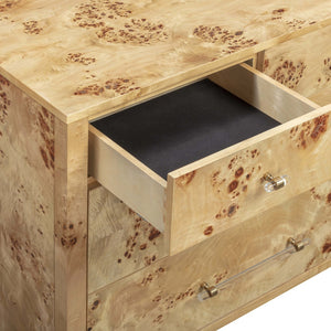 TOV Furniture Brandyss 62" Contemporary Burl 7-Drawer Dresser for Stylish Storage & Elegant Bedroom Decor Natural TOV-B54394