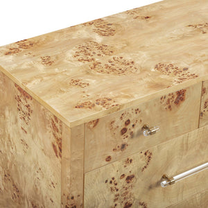 TOV Furniture Brandyss 62" Contemporary Burl 7-Drawer Dresser for Stylish Storage & Elegant Bedroom Decor Natural TOV-B54394