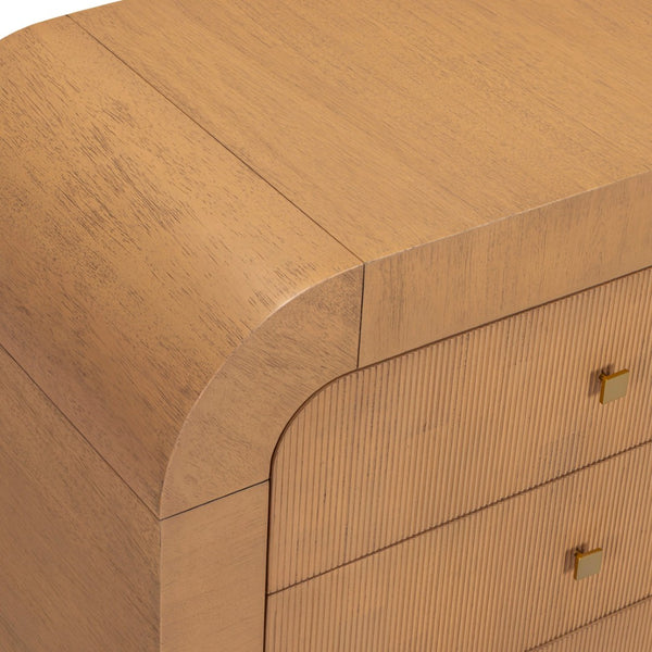 TOV Furniture Hump 62" Arched 6-Drawer Dresser with Soft-Close Drawers and Handmade Acacia-Inspired Design Natural TOV-B54398