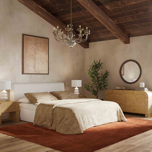 TOV Furniture Hump 62" Arched 6-Drawer Dresser with Soft-Close Drawers and Handmade Acacia-Inspired Design Natural TOV-B54398