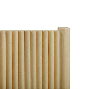 TOV Furniture Tyla Natural Wood Bed - Timeless Elegance with Fluted Detailing and Sturdy Solid Wood Construction Queen TOV-B54409