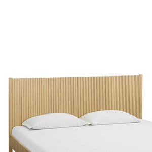 TOV Furniture Tyla Natural Wood Bed - Timeless Elegance with Fluted Detailing and Sturdy Solid Wood Construction King TOV-B54410