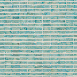 TOV Furniture Derry Artisan-Crafted Capiz Shell Nightstand – Coastal Elegance for Small Spaces and Storage Solutions Blue TOV-B54432