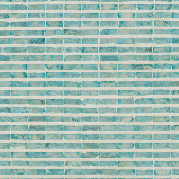 TOV Furniture Derry Artisan-Crafted Capiz Shell Nightstand – Coastal Elegance for Small Spaces and Storage Solutions Blue TOV-B54432