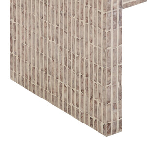 TOV Furniture Derry Artisan-Crafted Capiz Shell Nightstand – Coastal Elegance for Small Spaces and Storage Solutions Lavender TOV-B54433