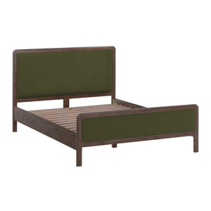 Tov Furniture Hella Velvet King Bed - Elegant Mid-century Modern Design With Solid Wood Frame For Stylish Homes Forest Green Velvet,Veneer,Wood Tov-b54448