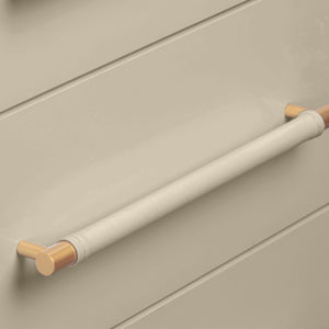 TOV Furniture Trident 62" 6-Drawer Dresser - Modern Minimalist Design with Brass Accents & Soft-Close Storage Drawers Taupe TOV-B54501