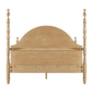 TOV Furniture Rosalie Ash Bed - Sculptural Solid Wood Design with Curved Headboard for Timeless Bedroom Elegance Natural / King TOV-B54508