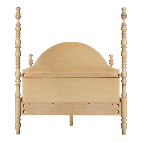 TOV Furniture Rosalie Ash Bed - Sculptural Solid Wood Design with Curved Headboard for Timeless Bedroom Elegance Natural / Queen TOV-B54509