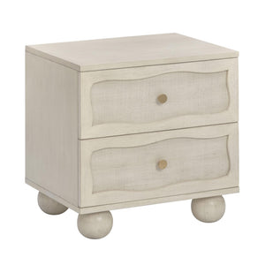 TOV Furniture Grappa 22" Coastal Boho Nightstand with 2 Soft-Close Drawers and Natural Raffia Accents for Storage TOV-B54520