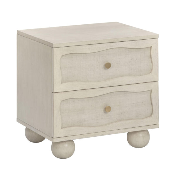 TOV Furniture Grappa 22" Coastal Boho Nightstand with 2 Soft-Close Drawers and Natural Raffia Accents for Storage TOV-B54520
