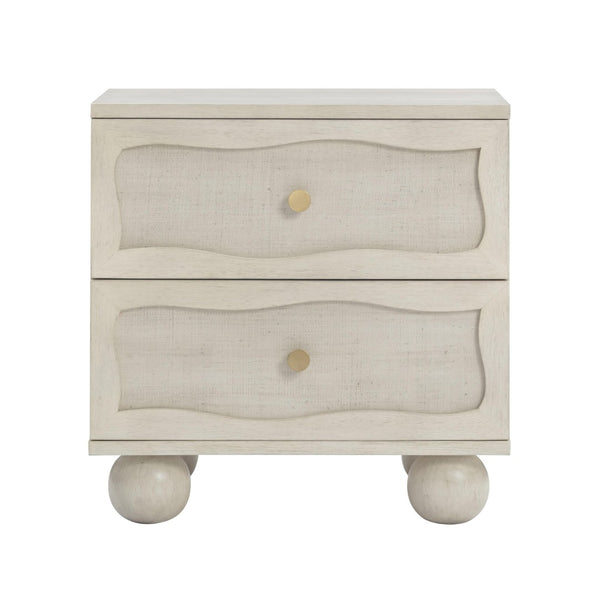 TOV Furniture Grappa 22" Coastal Boho Nightstand with 2 Soft-Close Drawers and Natural Raffia Accents for Storage TOV-B54520