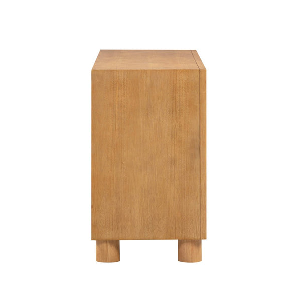 TOV Furniture Miles 62" Handcrafted Natural Wood 6-Drawer Dresser with Smooth Push-to-Open Drawers & Elegance TOV-B54540