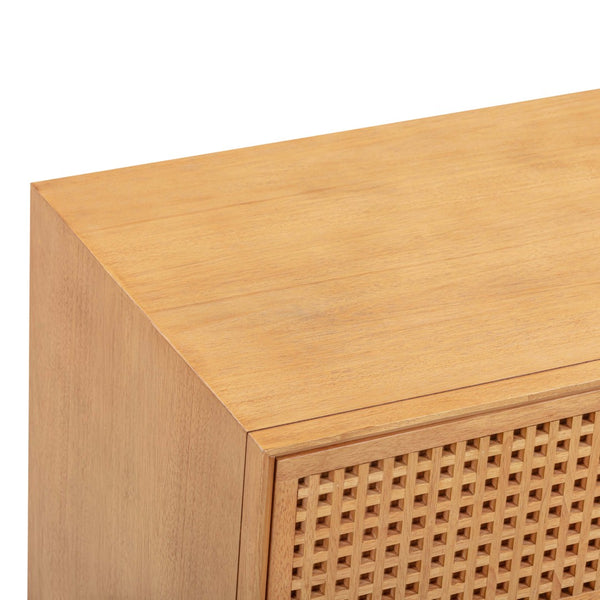 TOV Furniture Miles 62" Handcrafted Natural Wood 6-Drawer Dresser with Smooth Push-to-Open Drawers & Elegance TOV-B54540