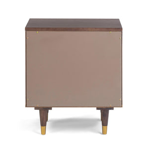TOV Furniture Sierra 22" Nightstand with Cane Accents and Soft-Close Drawers for Stylish Bedroom Storage Solutions Dark Brown TOV-B54554