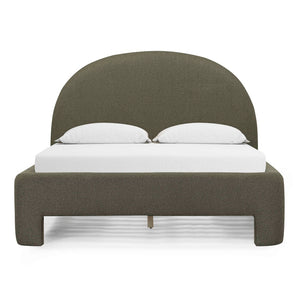 TOV Furniture Orphea Boucle Bed: Modern Luxury Comfort with Durable Upholstery and Contemporary Design for Any Space Kale Green / Queen TOV-B54661