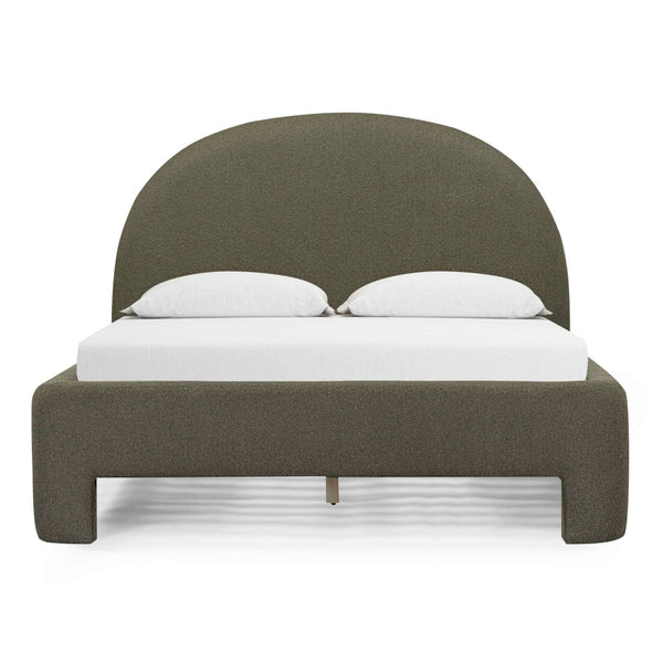 TOV Furniture Orphea Boucle Bed: Modern Luxury Comfort with Durable Upholstery and Contemporary Design for Any Space Kale Green / Queen TOV-B54661