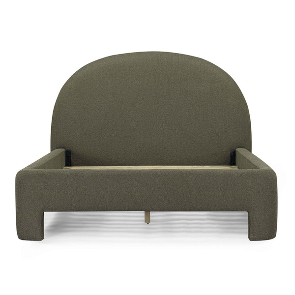TOV Furniture Orphea Boucle Bed: Modern Luxury Comfort with Durable Upholstery and Contemporary Design for Any Space Kale Green / Queen TOV-B54661