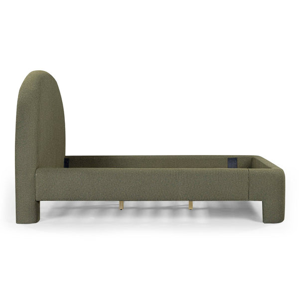 TOV Furniture Orphea Boucle Bed: Modern Luxury Comfort with Durable Upholstery and Contemporary Design for Any Space Kale Green / Queen TOV-B54661