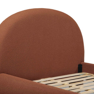 TOV Furniture Orphea Boucle Bed: Modern Luxury Comfort with Durable Upholstery and Contemporary Design for Any Space Autumn Red / Queen TOV-B54662