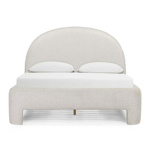 TOV Furniture Orphea Boucle Bed: Modern Luxury Comfort with Durable Upholstery and Contemporary Design for Any Space Off-White / Queen TOV-B54663