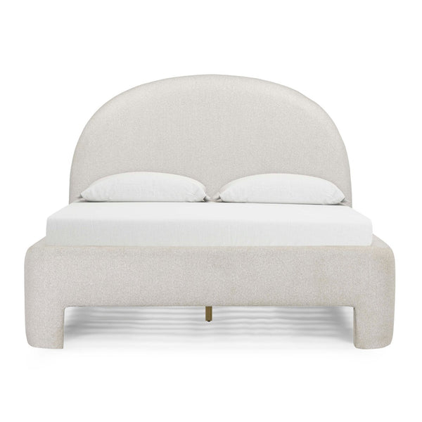 TOV Furniture Orphea Boucle Bed: Modern Luxury Comfort with Durable Upholstery and Contemporary Design for Any Space Off-White / Queen TOV-B54663