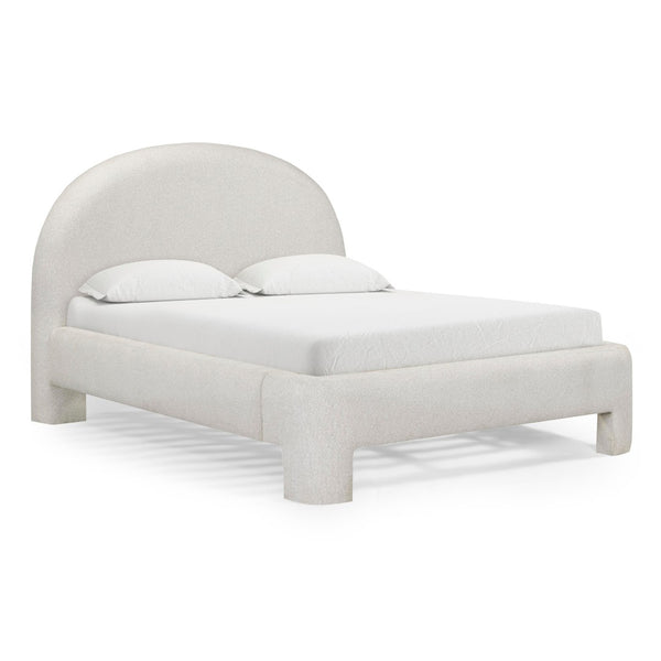 TOV Furniture Orphea Boucle Bed: Modern Luxury Comfort with Durable Upholstery and Contemporary Design for Any Space Off-White / Queen TOV-B54663