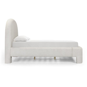 TOV Furniture Orphea Boucle Bed: Modern Luxury Comfort with Durable Upholstery and Contemporary Design for Any Space Off-White / Queen TOV-B54663