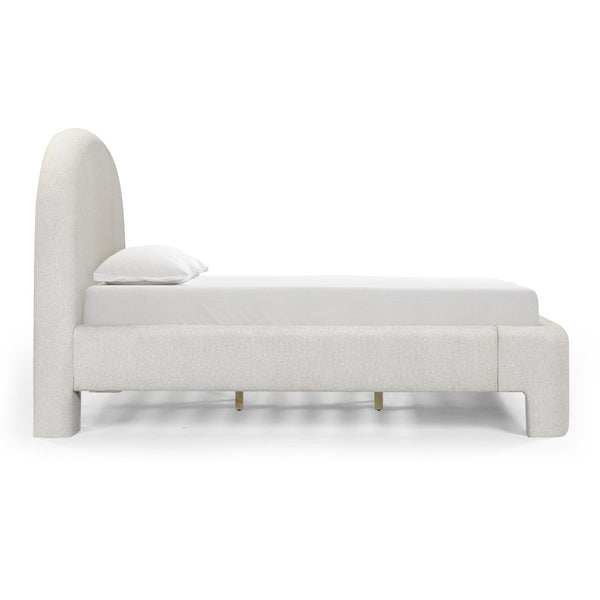 TOV Furniture Orphea Boucle Bed: Modern Luxury Comfort with Durable Upholstery and Contemporary Design for Any Space Off-White / Queen TOV-B54663