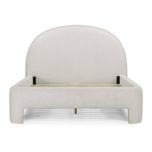 TOV Furniture Orphea Boucle Bed: Modern Luxury Comfort with Durable Upholstery and Contemporary Design for Any Space Off-White / Queen TOV-B54663