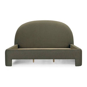 TOV Furniture Orphea Boucle Bed: Modern Luxury Comfort with Durable Upholstery and Contemporary Design for Any Space Kale Green / King TOV-B54664