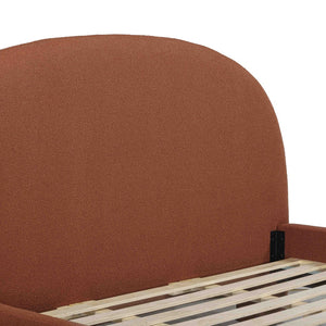 TOV Furniture Orphea Boucle Bed: Modern Luxury Comfort with Durable Upholstery and Contemporary Design for Any Space Autumn Red / King TOV-B54665