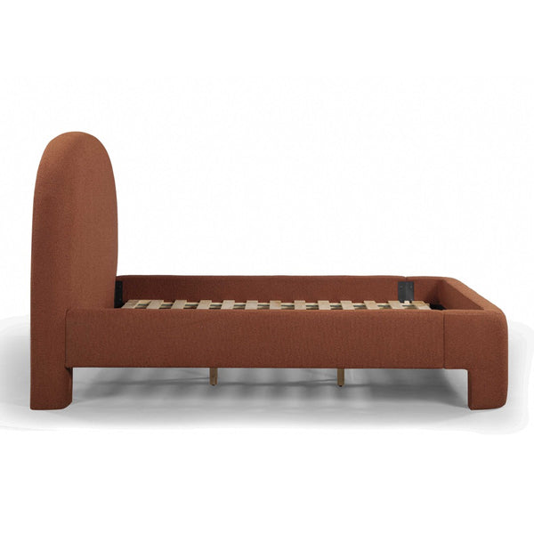 TOV Furniture Orphea Boucle Bed: Modern Luxury Comfort with Durable Upholstery and Contemporary Design for Any Space Autumn Red / King TOV-B54665