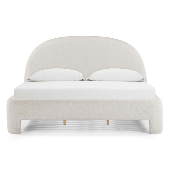 TOV Furniture Orphea Boucle Bed: Modern Luxury Comfort with Durable Upholstery and Contemporary Design for Any Space Off-White / King TOV-B54666