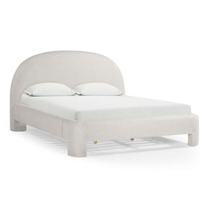 TOV Furniture Orphea Boucle Bed: Modern Luxury Comfort with Durable Upholstery and Contemporary Design for Any Space Off-White / King TOV-B54666