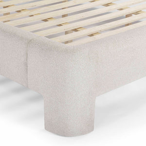 TOV Furniture Orphea Boucle Bed: Modern Luxury Comfort with Durable Upholstery and Contemporary Design for Any Space Off-White / King TOV-B54666