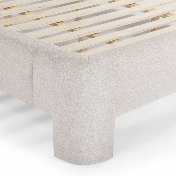 TOV Furniture Orphea Boucle Bed: Modern Luxury Comfort with Durable Upholstery and Contemporary Design for Any Space Off-White / King TOV-B54666