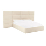 Eliana Cream Velvet King Bed with Wings TOV-B68724-WINGS TOV Furniture