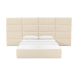 Eliana Cream Velvet King Bed with Wings TOV-B68724-WINGS TOV Furniture