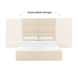 Eliana Cream Velvet King Bed with Wings TOV-B68724-WINGS TOV Furniture