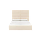 Eliana Cream Velvet Queen Bed TOV-B68725 TOV Furniture